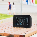 1등급 극초 초 미세먼지 가정용 학교 어린이집 차량 아기방 대기질지수 온습도 간이 측정기 : 홀로그