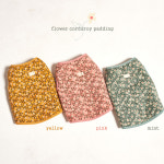 강아지 고양이 할매 누빔 조끼 하네스 꽃무늬 겨울 기모 옷 할머니 조끼 핑크 S : 퍼피엔캣