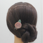 핑크 자개꽃 뒤꽂이 비녀 한복 장신구 장식 : 꿈의숲 한복장신구