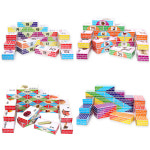 종이벽돌 50pcs 어린이집 유치원 필수교구 한글, 공룡, 동물, 무지개, 탈것, 과일채소 혼합형 제조사직접판매 종이접기 블록 블럭 : 키즈에듀