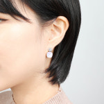 아이비갤러리 92.5 은침 스와로브스키 크리스탈 에테우유 핑크 귀걸이 : 아이비 갤러리