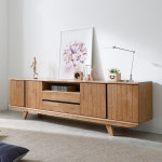 퍼니홈 아모르 2000 티비 다이 원목 거실장 도토리 높은 수납 서랍 : 퍼니홈