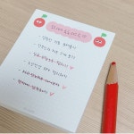 체리체리 떡메모지 떡메 소떡메 메모지 사무용품 다꾸 체리떡메 : 고슴공방