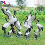 레진 수지 공예 정원 가든 마당 야외 장식 조경 인테리어 조각상 조형물 시뮬레이션 동물인 두루미 모조품 단학정원림 경관 가산정원 풀호텔... 