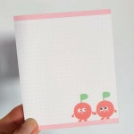 체리체리 떡메모지 떡메 소떡메 메모지 사무용품 다꾸 체리떡메 : 고슴공방