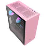 다크플래쉬 darkFlash DLX22 NEO 강화유리 핑크 미들타워 PC튜닝케이스 : 호연디지털