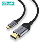 큐짐(QGeeM) USB C to HDMI 케이블 4K 30Hz (휴대폰 화면을 4K 대형 화면으로 미러링) 1.8m : 텔월드