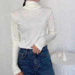 [당일배송 재고정리] 소프트 기모 쫀쫀 폴라 티셔츠 소라 연보라 : 더포미