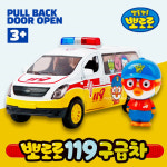 뽀로로 경찰차 119 구급차 카 풀백 라이팅 멜로디 여아 남아 유아 어린이 장난감 3세 : 도시주부