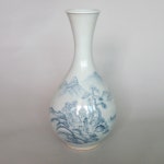 우성 조애실 백자 산수문 주병 도자기, 높이 약 34cm : 앵콜음반