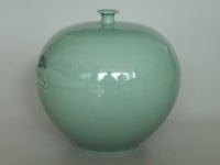 세창 김세용 청자 매화난초문 도자기, 지름 약 27cm, 높이 약 25cm : 앵콜음반