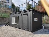 블랙 징크색 3x6 농막 컨테이너 하우스 이동식 주택 (화장실, 전망 덱 포함) : 엠박스 컨테이너