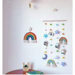 잘자요 별님 무지개 마크라메 월행잉 인테리어 벽장식 소품 라크라메 : 정이유니 마켓