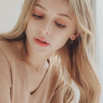 신세경 목걸이 14K 핑크골드 러프다이아 네크리스 G0226 : 제이로렌