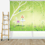 ki603 [풍경 숲 꽃 그림 거실 안방 롤스크린 블라인드] : 림피드벽지