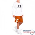 언더아머 UA 라이벌 후리스 로고 스웨트 반바지 747 오렌지 856 : 해피스포츠본점