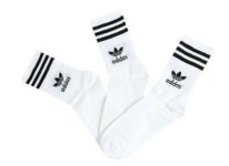 아디다스 미드컷 크루  솔리드 양말 여성 GD3575 1 3 켤레 봄 커플 운동 학생 : WWWSTORE