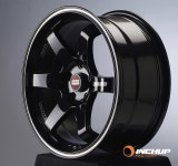 [인치업팩토리] [15인치휠]TE37 RT 블랙림엣지 15인치 4홀 경차휠 7J+32 : 인치업팩토리