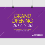 미용실 네일샵 가게 매장오픈 그랜드오픈현수막제작 가로&세로1000mm 재단만 : 핸드그램