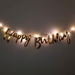 캘리그래피가랜드 골드 해피벌스데이 생일기념벽장식 파티소품 셀프촬영용품 : 쌤앤줄리
