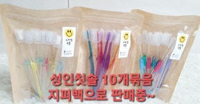 스마일 가족칫솔 국산 치과 칫솔 성인 어린이 유아 초등학생 어린이집 유치원  10EA : 스마일덴탈