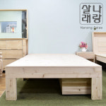 나랑살래 오프라인동일가구 숲길101 편백나무 평상형 헤드리스 침대 퀸 프레임 : 나랑살래