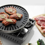 아무불판 로스그릴 AM-320R 삼겹살불판의 레전드 연기안나고 기름안튀는 가정용/캠핑용 구이판 곱창팬 : 아무N샵