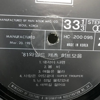 81 와일드캐츠 LP / 엘피 / 음반 / 레코드 / 레트로 / C1096 : 옛생각 갤러리