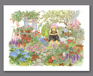 [할머니의 정원-대형] 캔버스 액자 초록담쟁이 감성 일러스트 거실 인테리어 그림 선물 : 초록담쟁이 감성마켓