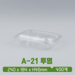 DL 사각 트레이 A-21 투명 뚜껑 SET : 아이그린팩