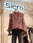 [시에로] 호피 스모킹 셔링 블라우스 SG1SHF001 : 마리오아울렛 시에로