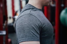 GREY FIT 프리미엄 헬스 면 티셔츠 : 필라트니스