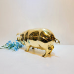 유광 돼지(대) 황동 청동 공예품 신주 주물 금속 장식품 조각품 조형물 인테리어소품 : 브론즈 아트공방