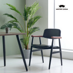 브루니우드스틸암체어ONE 인테리어 카페의자 업소용 로비 라운지의자 : 미스터가구