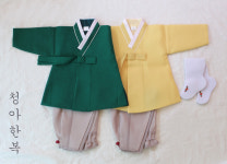 두루마기 남아 한복 남자 아이 어린이 아동 고급 돌한복 초등유아 형제 남매 돌 : 청아한복