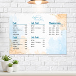 (M-019) 속눈썹 네일 미용실 반영구 가격표 포맥스메뉴판 낱장실사출력 : 채울실사출력소