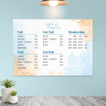 (M-019) 속눈썹 네일 미용실 반영구 가격표 포맥스메뉴판 낱장실사출력 : 채울실사출력소