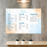 (M-019) 속눈썹 네일 미용실 반영구 가격표 포맥스메뉴판 낱장실사출력 : 채울실사출력소