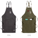 커플 고급 캔퍼스 공방앞치마 카페 네일샵 애견 미용 어린이집 방수 바리스타 공방 앞치마 : 시크릿 마켓