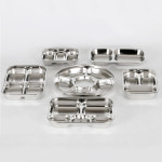 스텐 나눔 반찬통 칸칸이 밀폐 보관용기 2구반찬통 : 가이얀샵