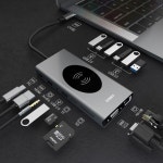 베이식스 C타입 멀티 허브 15 14 포트 1 맥북 프로 노트북 usb C허브 : 디큐브