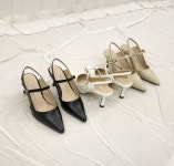 [모브딜라잇shoe] 스틸레토 버클 스트랩힐 슬링백 7cm (3color) g1050 : 모브딜라잇