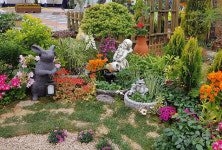 물주는 소녀 조각상 정원장식인형 정원인테리어 소품 테라스 베란다꾸미기 홈가드닝 : 꼬모가든