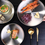 수입 스텐 SSGP 접시 치즈 플레이트 떡볶이 분식 감성 캠핑 예쁜 파스타 홈파티 그릇 : 레벤쿠첸