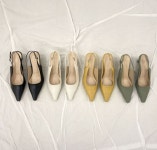 [모브딜라잇shoe] 버클 스트랩 슬링백힐 5cm (4color) h1007 : 모브딜라잇
