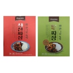 피코크 밥 한그릇 뚝딱 바로먹는 짜장 200g+사천짜장 180g 각1개씩 총2개 : 그림스페이스