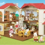 재고있음 한정판 실바니안 패밀리 파스텔 하우스 불이 들어오는 이층집 테라스 빨간지붕 : 땡그리나