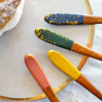 (대한민국 우수문화상품) 칠몽 국내산 금수강산 옻칠 티포크 1pcs : 칠몽