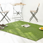 베란다 인조잔디 140x200 테라스 발코니 바닥 셀프시공 초록잔디 홈캠핑장 홈 카페 피크닉 실내 잔디 인테리어 매트 : 리얼해피