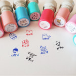 주문제작 1.5원형의류용네임스탬프 원형스탬프 이름 레터링 의류 어린이집 유치원 마스크도장 : 스탬프 스토리